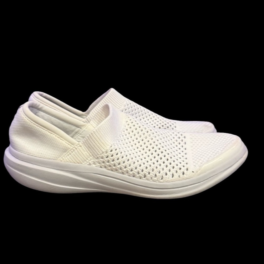 Bzees Slip-On Knit Loafers - White